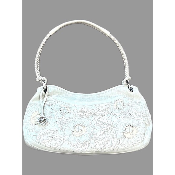 Brighton Masterpiece Magnolia La Sagrada 3D Floral Appliqué Shoulder Bag MRP$450 - Picture 1 of 12